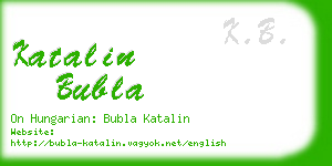 katalin bubla business card
